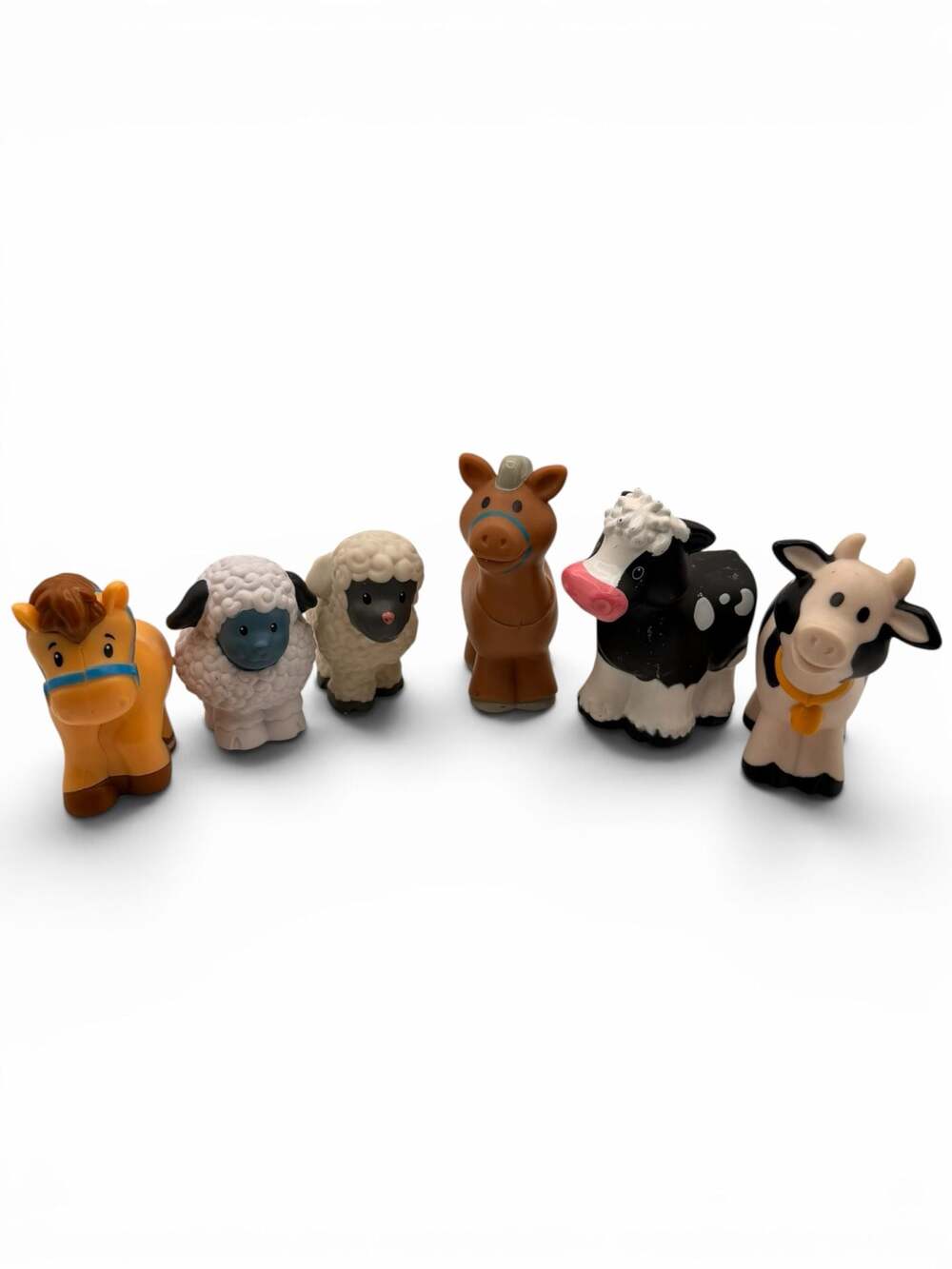 Fisher-Price Little People Farm Animals Lot of 6 - Horses, Cows, Sheep